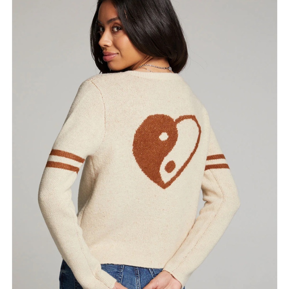 Chaser Yin Yang Heart Cardigan